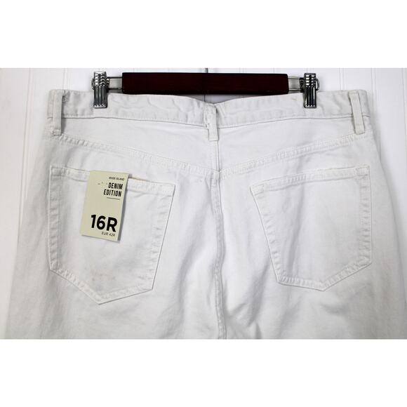 River Island Womens US12 Luxe‎ Collection Jeans White Straight Leg Button Fly - Picture 5 of 12